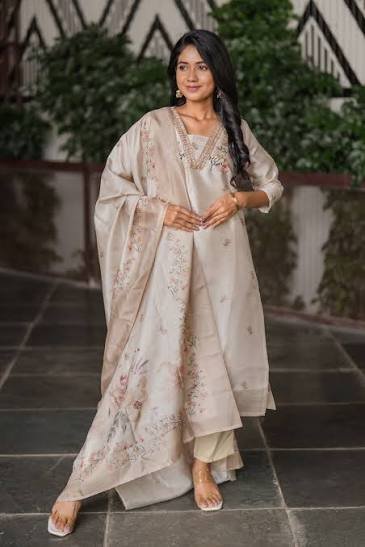 Traditional three piece ethnic outfit